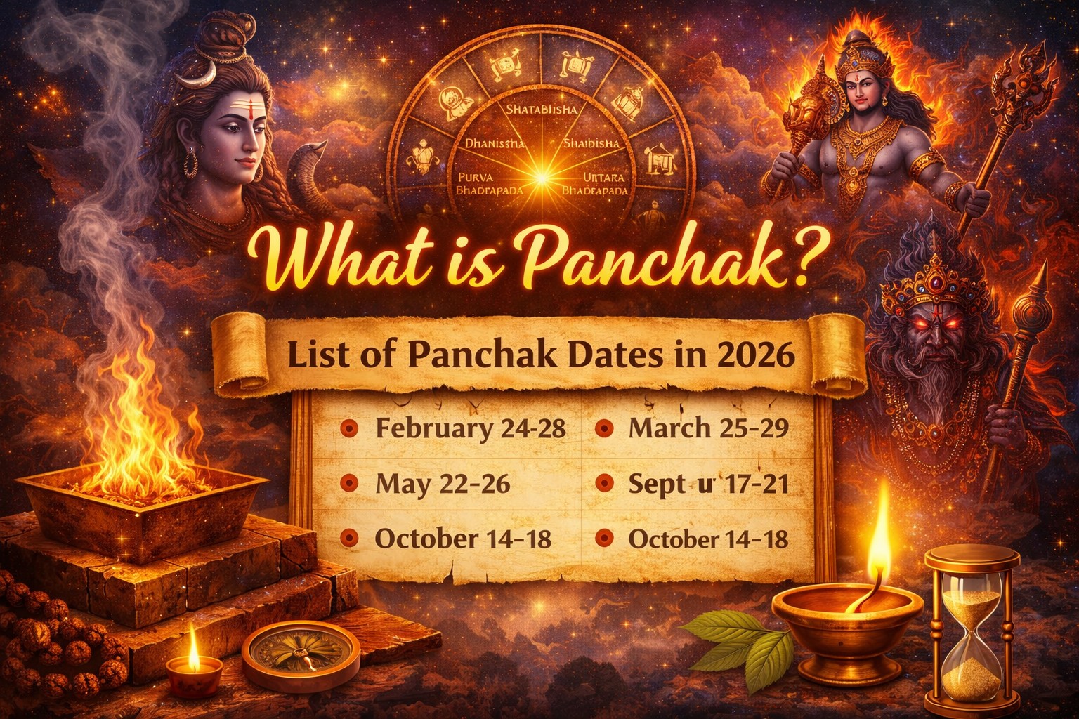 Panchak Dates 2026: Complete List, Meaning & Remedies